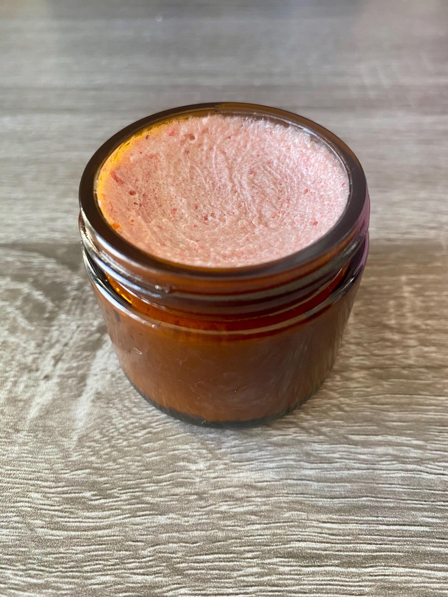 Organic Sugar Scrub | Raw Cane Sugar, Coconut Oil, Strawberry, Tallow & Essential Oils | Natural Exfoliant | 2oz | Clean Skincare Gift